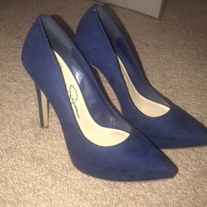 Navy Suede Jessica Simpson Heels